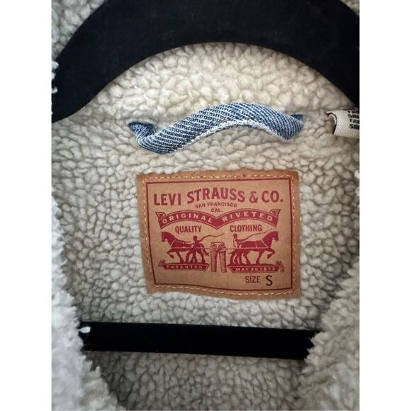 Levi’s Original Sherpa Trucker Jean Denim Jacket, Women’s S - Picture 4 of 8